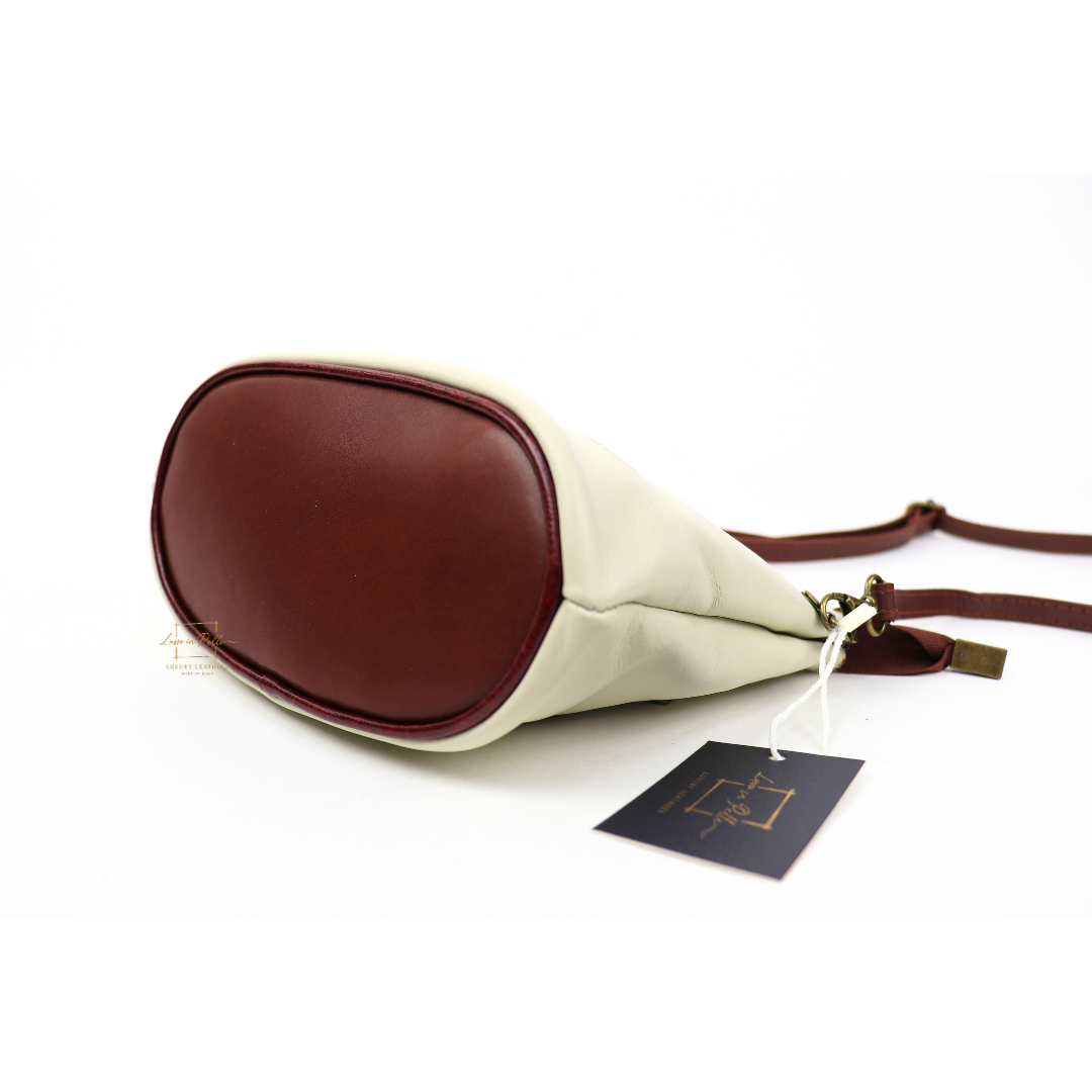 Vera Pelle Leather Crossbody Bag - Lussoinpelle Biege tan Crossbody bags