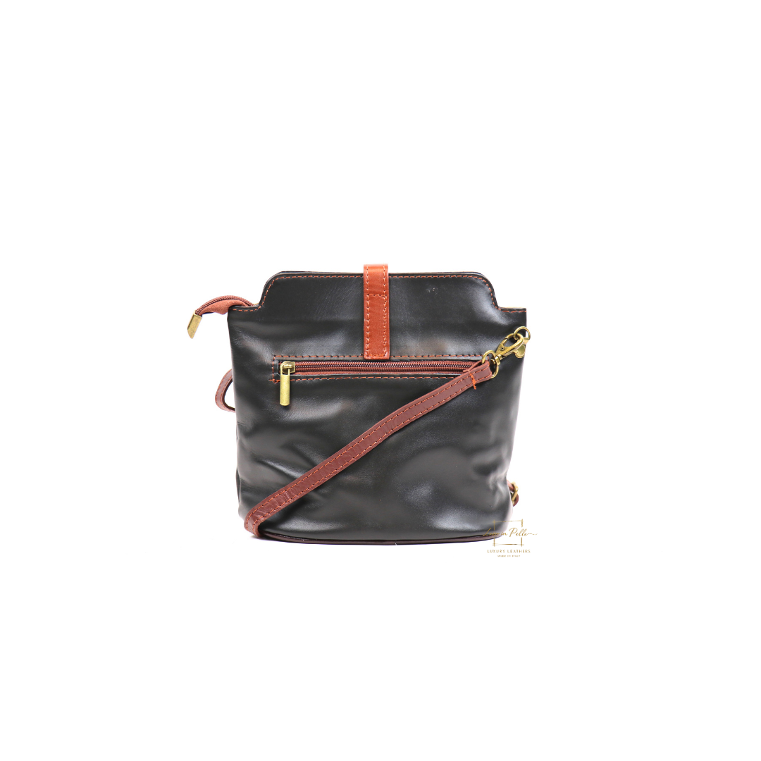 Vera Pelle Leather Crossbody Bag - Lussoinpelle black Crossbody bags