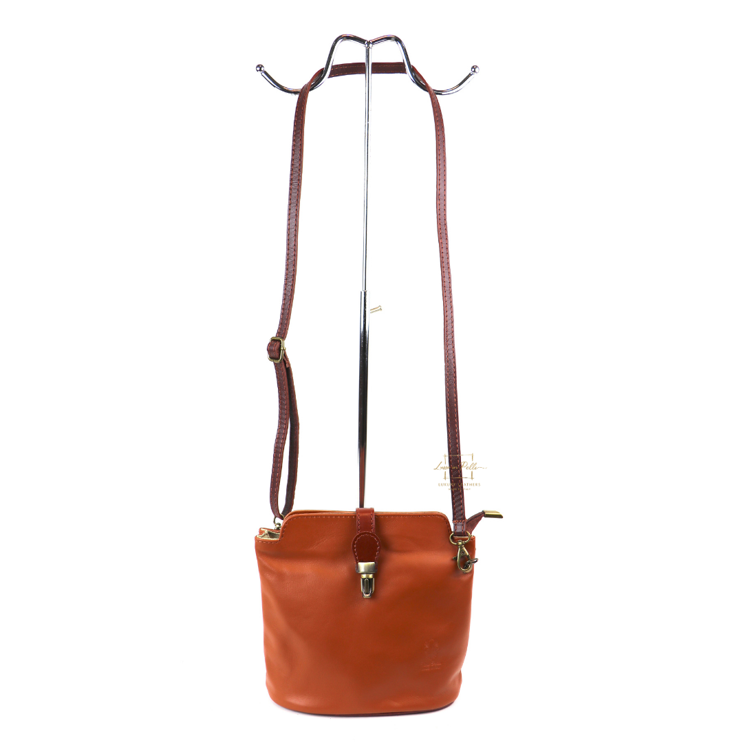 Vera Pelle Leather Crossbody Bag - Lussoinpelle lighttan Crossbody bags