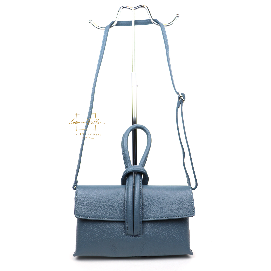 Versatile Leather Bag with Adjustable Detachable Strap - Wrist Bag - Clutch Bag - Lussoinpelle denim Crossbody bags