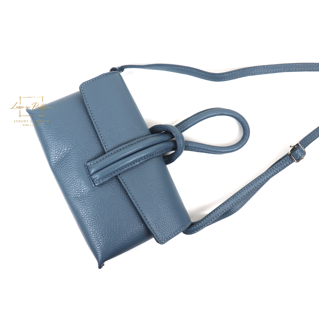 Versatile Leather Bag with Adjustable Detachable Strap - Wrist Bag - Clutch Bag - Lussoinpelle denim Crossbody bags