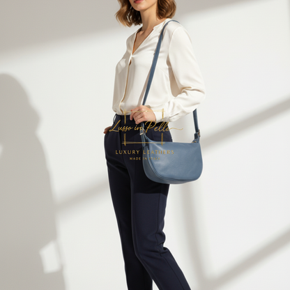 Half Moon Leather Crossbody Bag