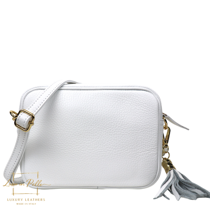 Sierra Genuine Italian Pebbled Leather Box Bag