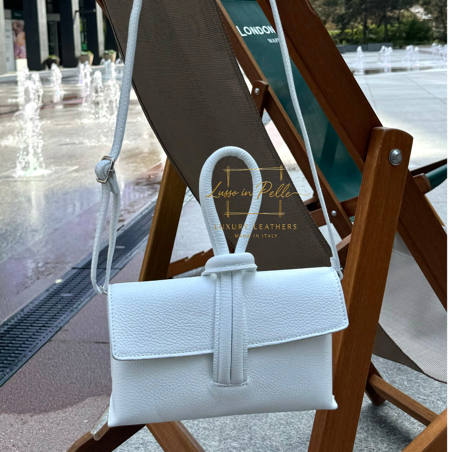 Rose Italian Versatile Leather Bag - Wrist Bag - Clutch Bag