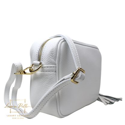 Sierra Genuine Italian Pebbled Leather Box Bag