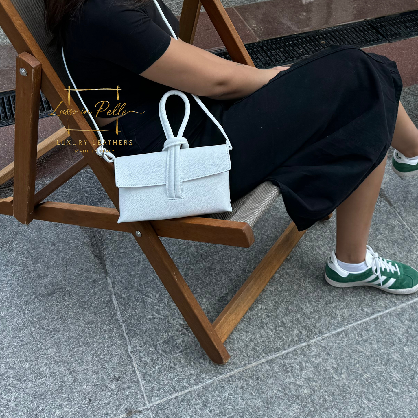 Rose Italian Versatile Leather Bag - Wrist Bag - Clutch Bag