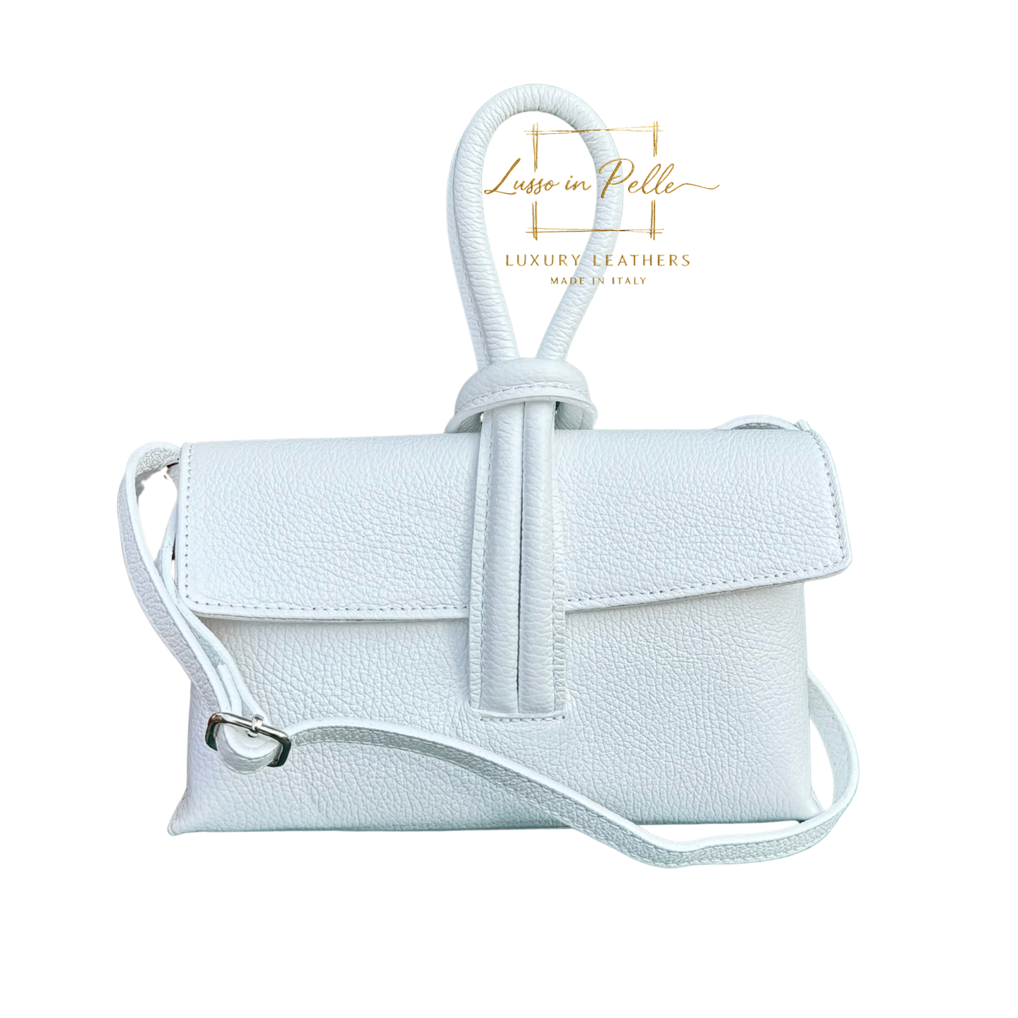 Rose Italian Versatile Leather Bag - Wrist Bag - Clutch Bag