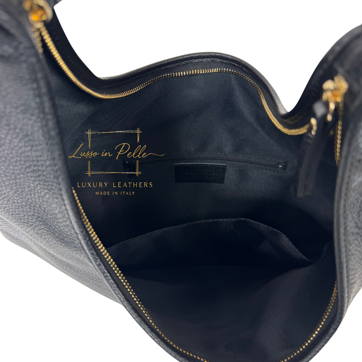Pebbled Leather Hobo Shoulder Bag with Adjustable Strap