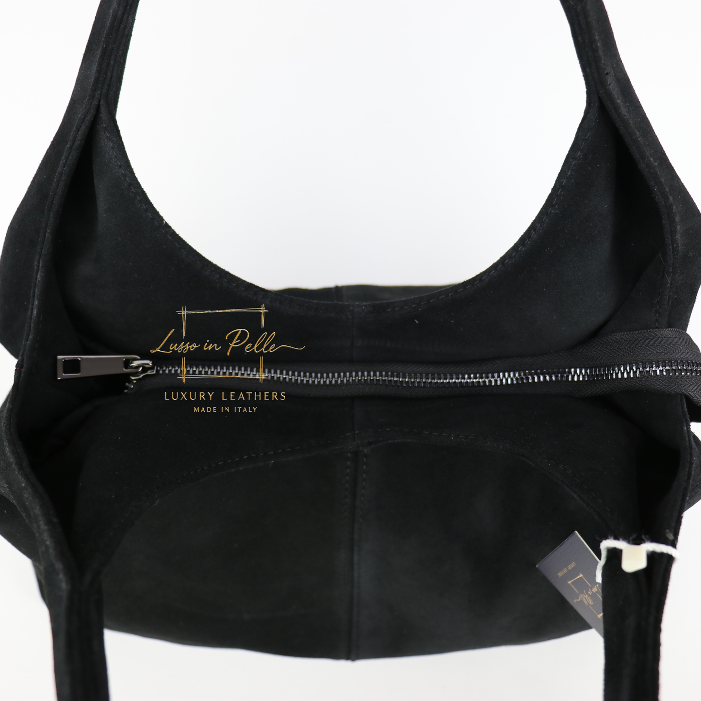 Lusso Double Handle Large Suede Shoulder Tote