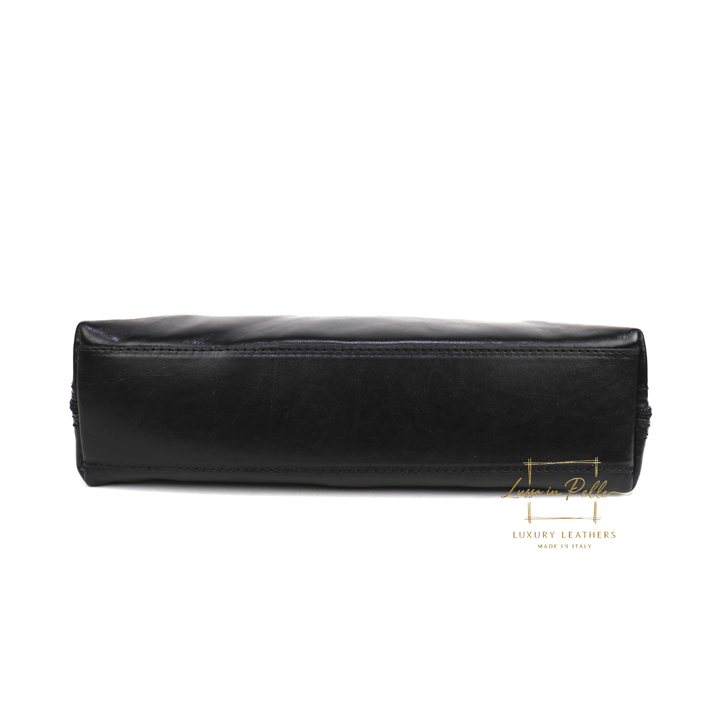 Buffered Leather Elongated Structured Florence Shoulder Bag