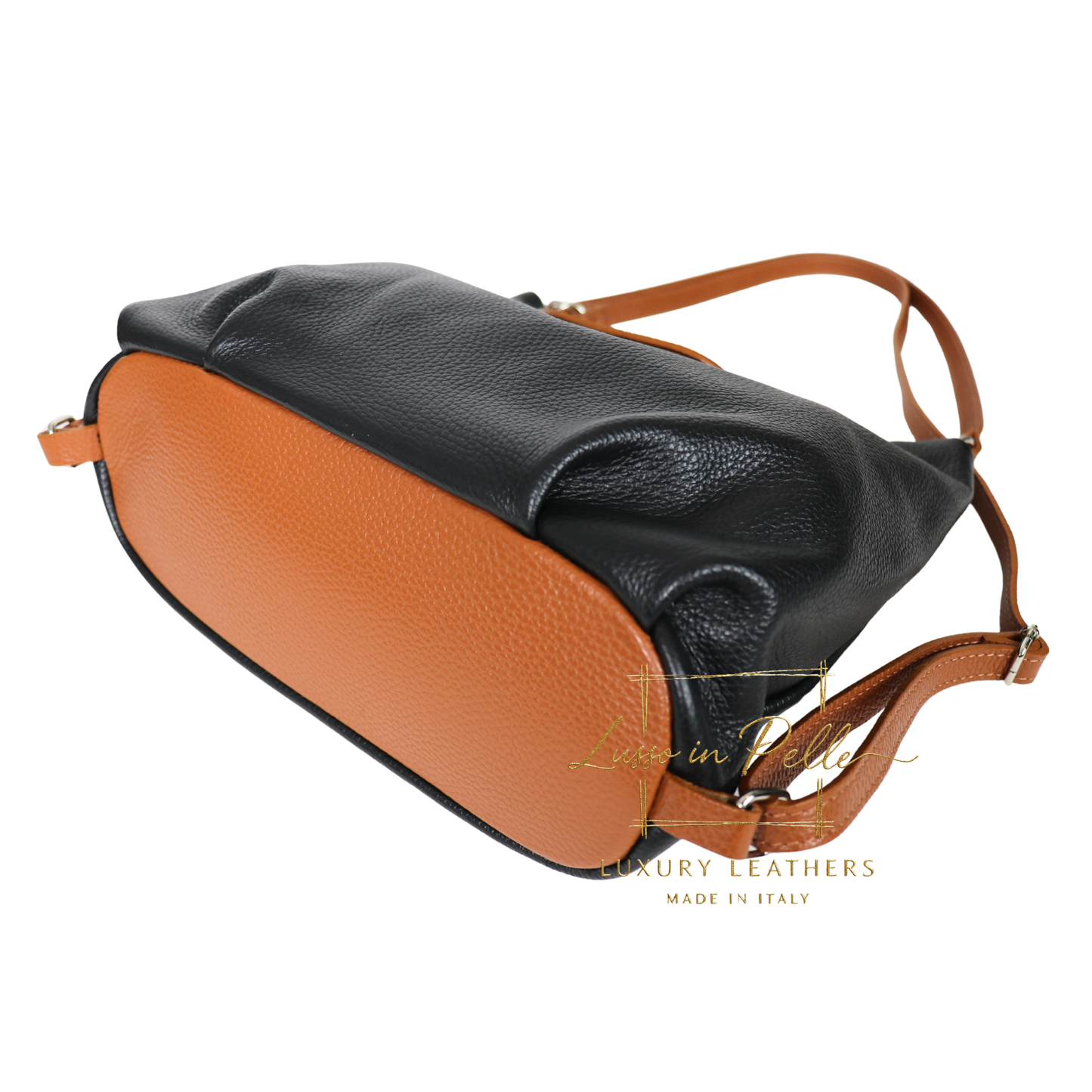 Grain Leather Two-Way Backpack & Crossbody