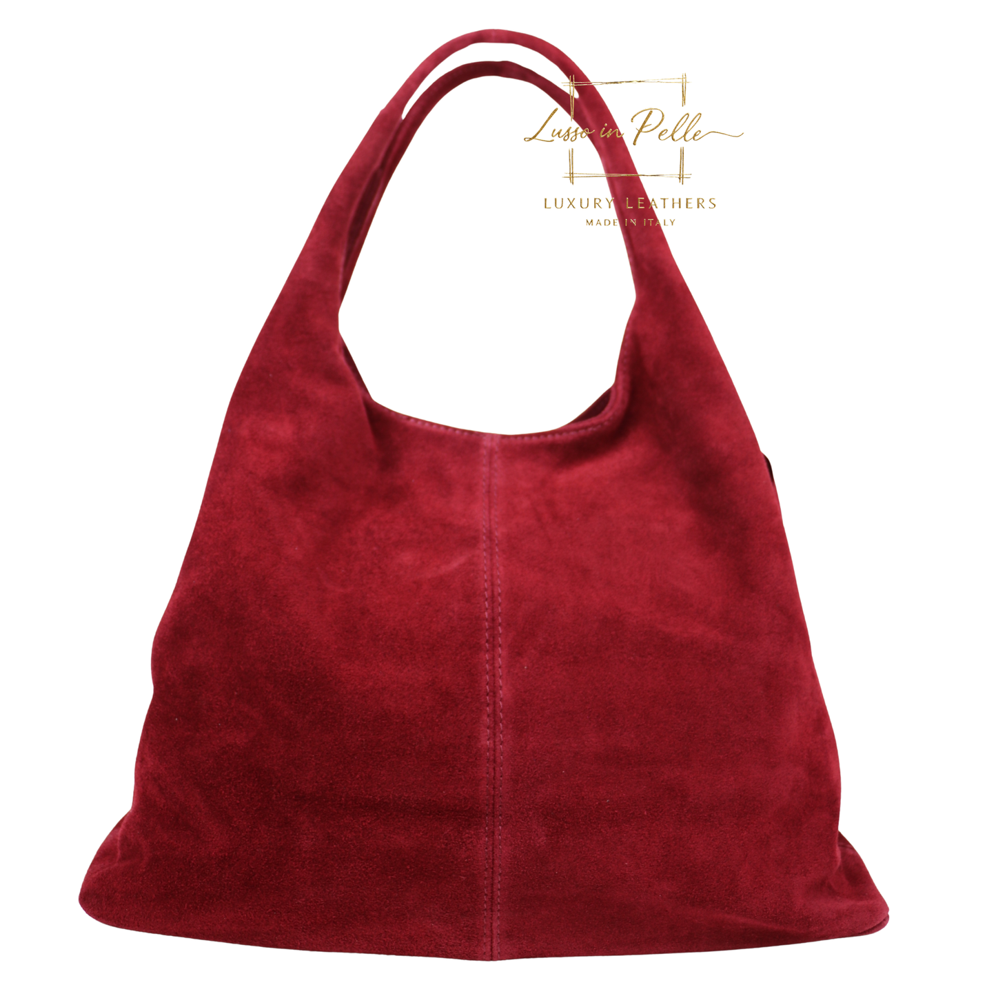 Lusso Double Handle Large Suede Shoulder Tote