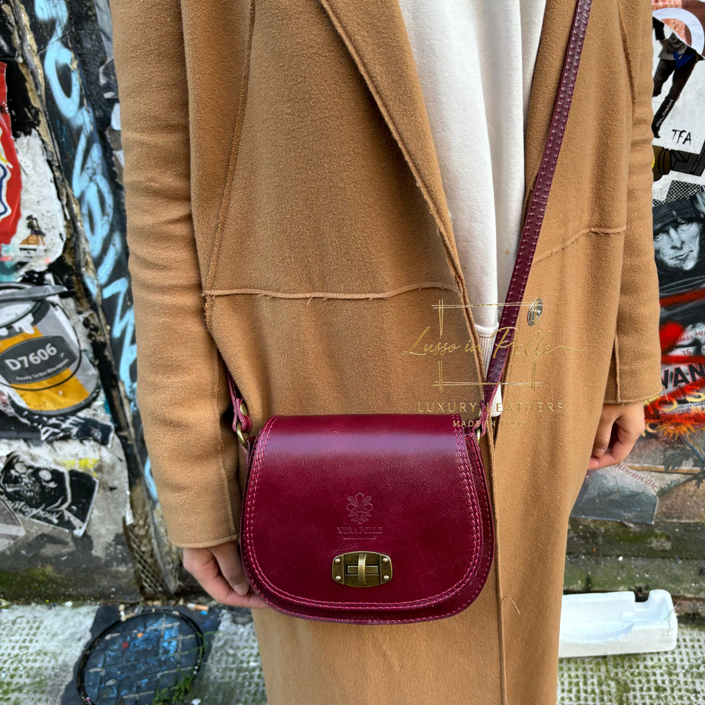 Cora Vintage Small Leather Crossbody Bag