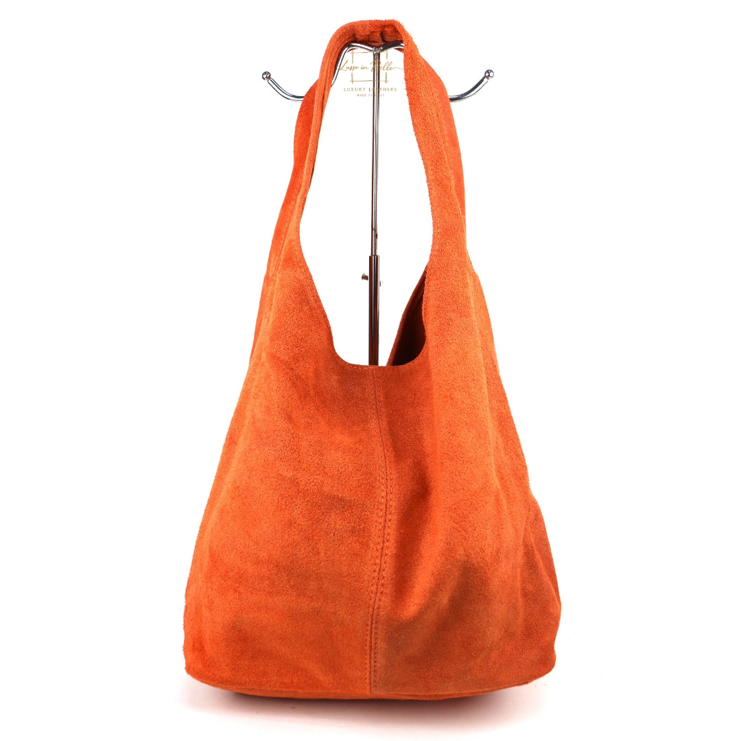 Cali Genuine Suede Hobo Slouchy Shoulder Bag