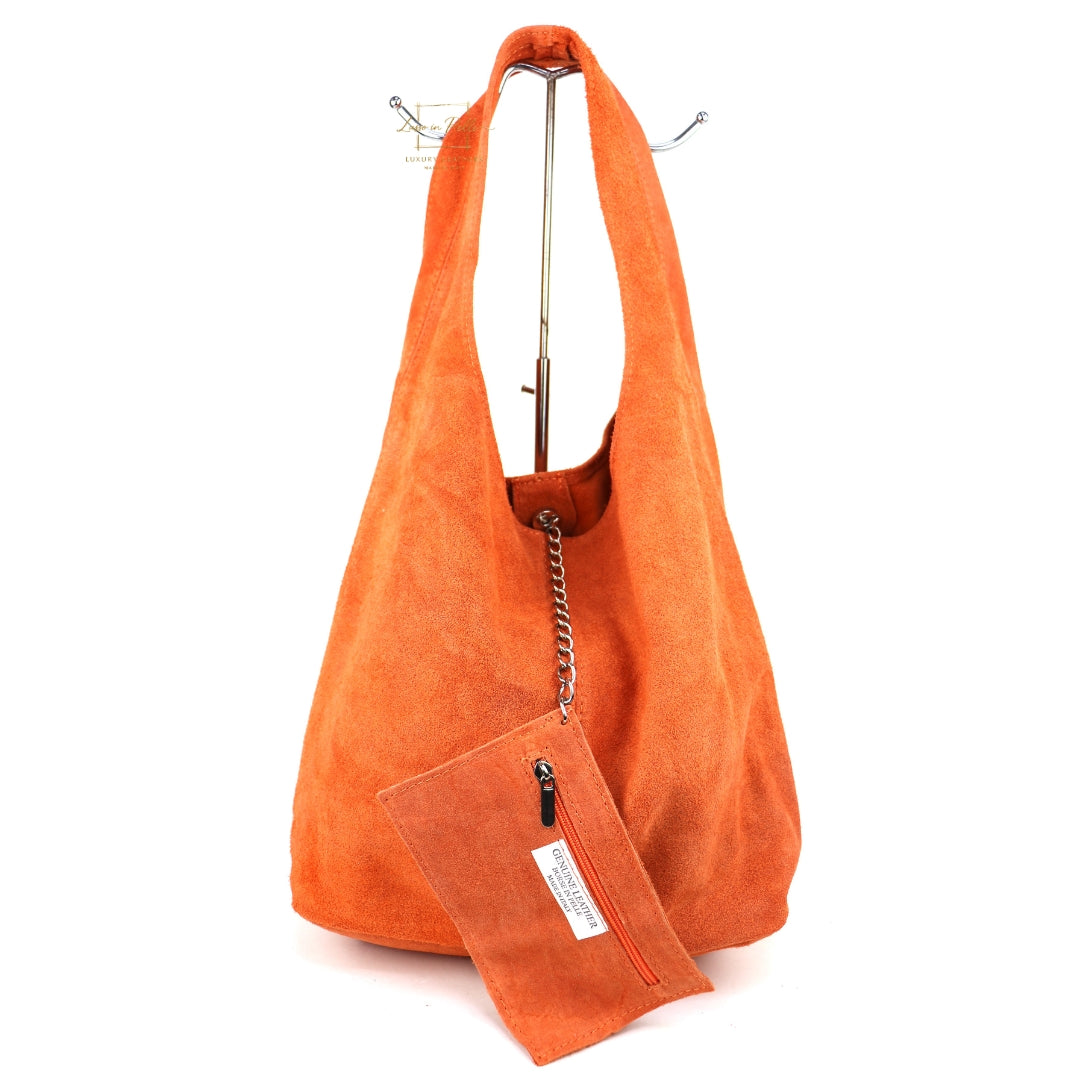 Cali Genuine Suede Hobo Slouchy Shoulder Bag