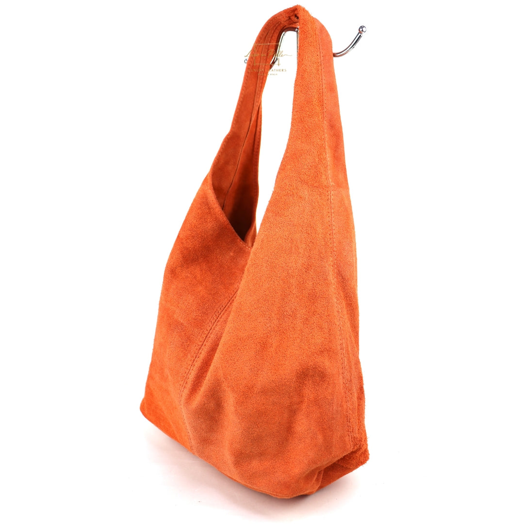 Cali Genuine Suede Hobo Slouchy Shoulder Bag