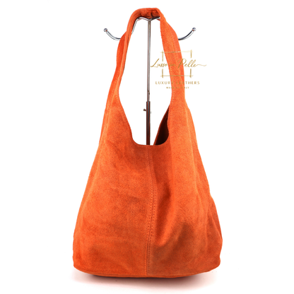 Cali Genuine Suede Hobo Slouchy Shoulder Bag