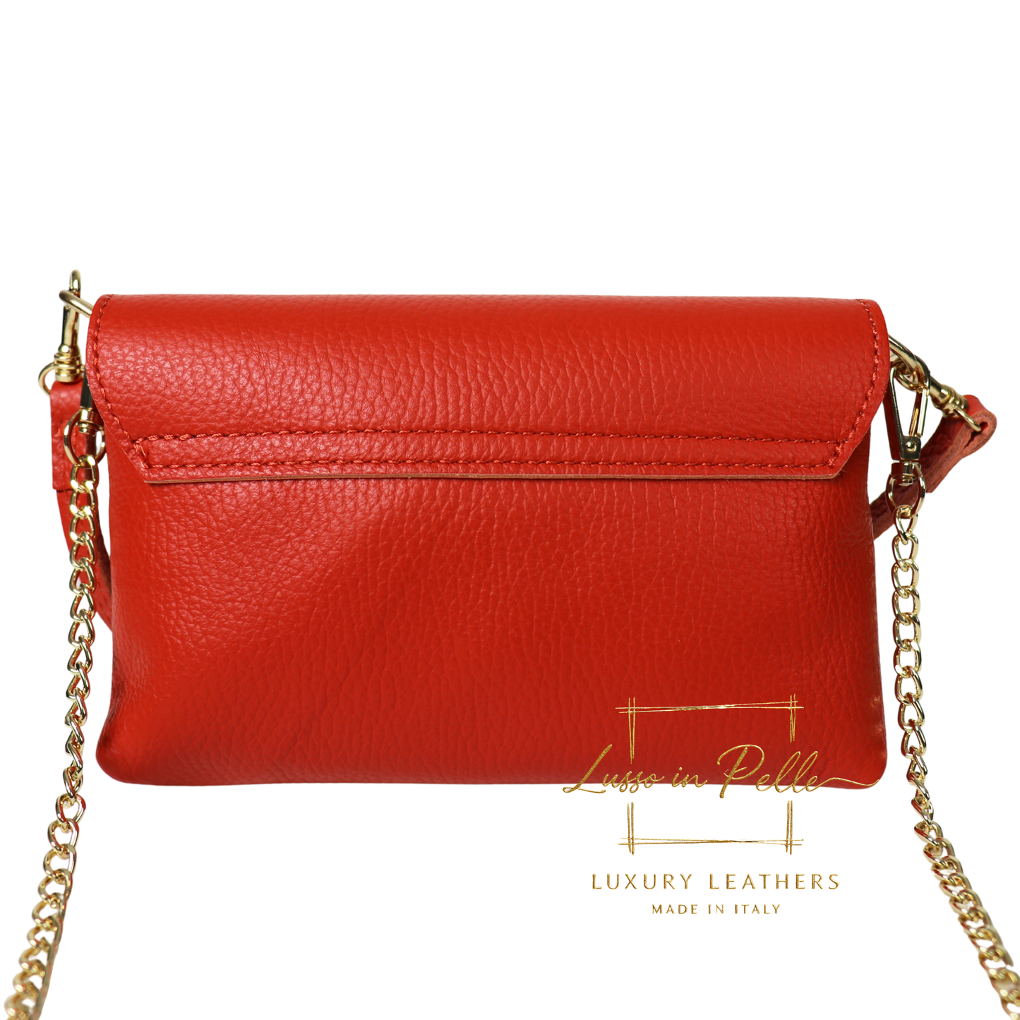 Small Pebbled Leather Clutch/Shoulder/Crossbody Bag with Bamboo-Style Clasp