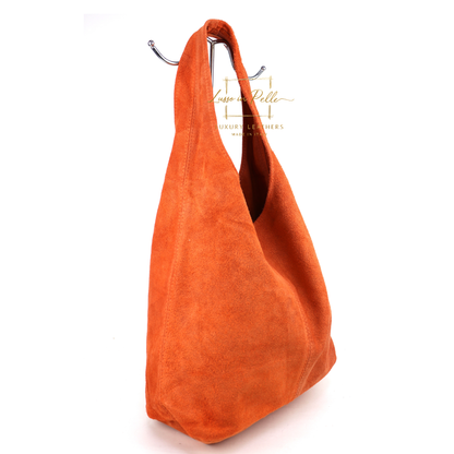 Cali Genuine Suede Hobo Slouchy Shoulder Bag