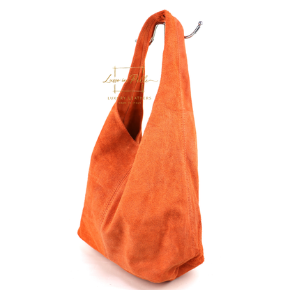 Cali Genuine Suede Hobo Slouchy Shoulder Bag