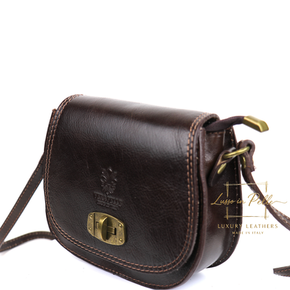 Cora Vintage Small Leather Crossbody Bag