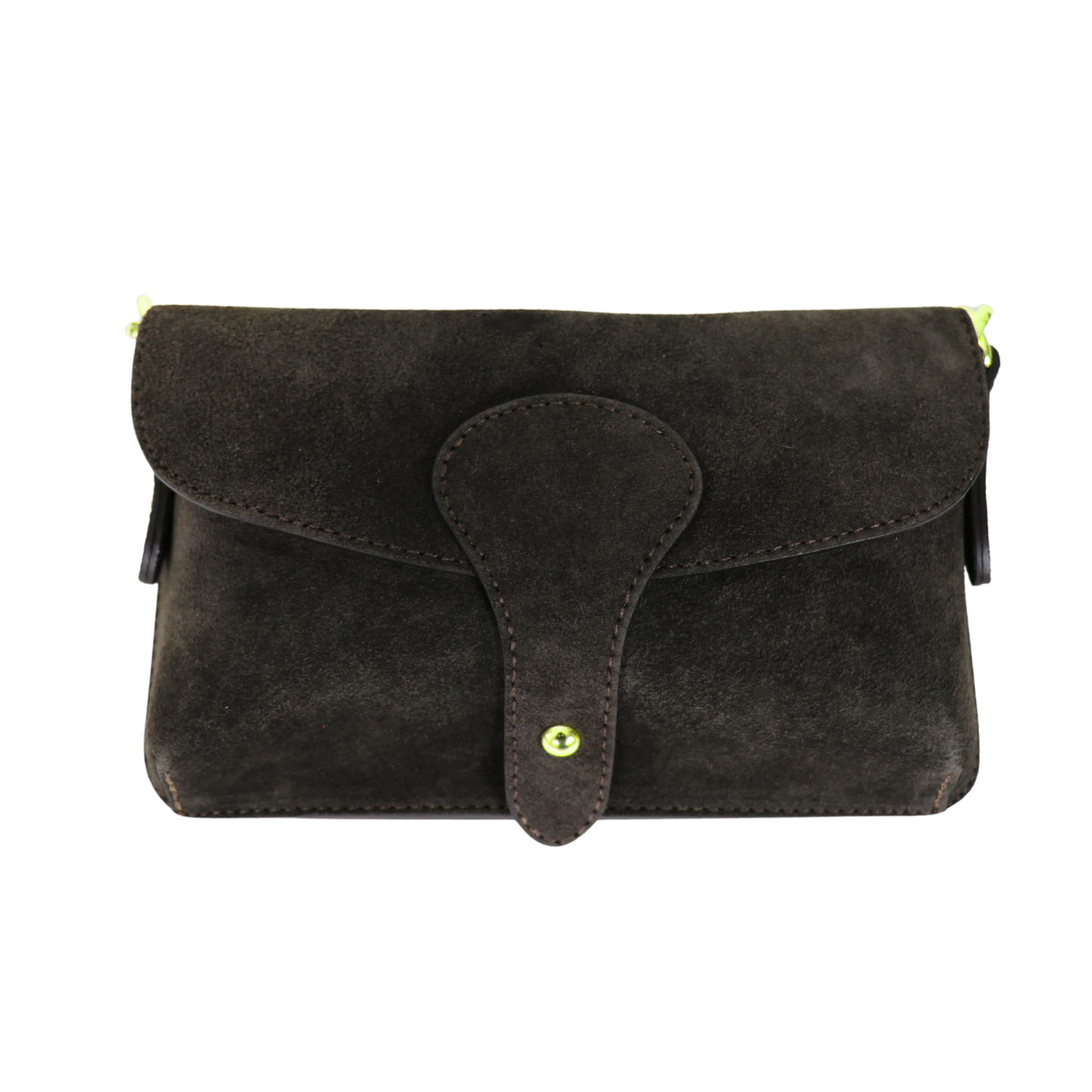 Small Suede Crossbody Bag with Wide Adjustable Strap
