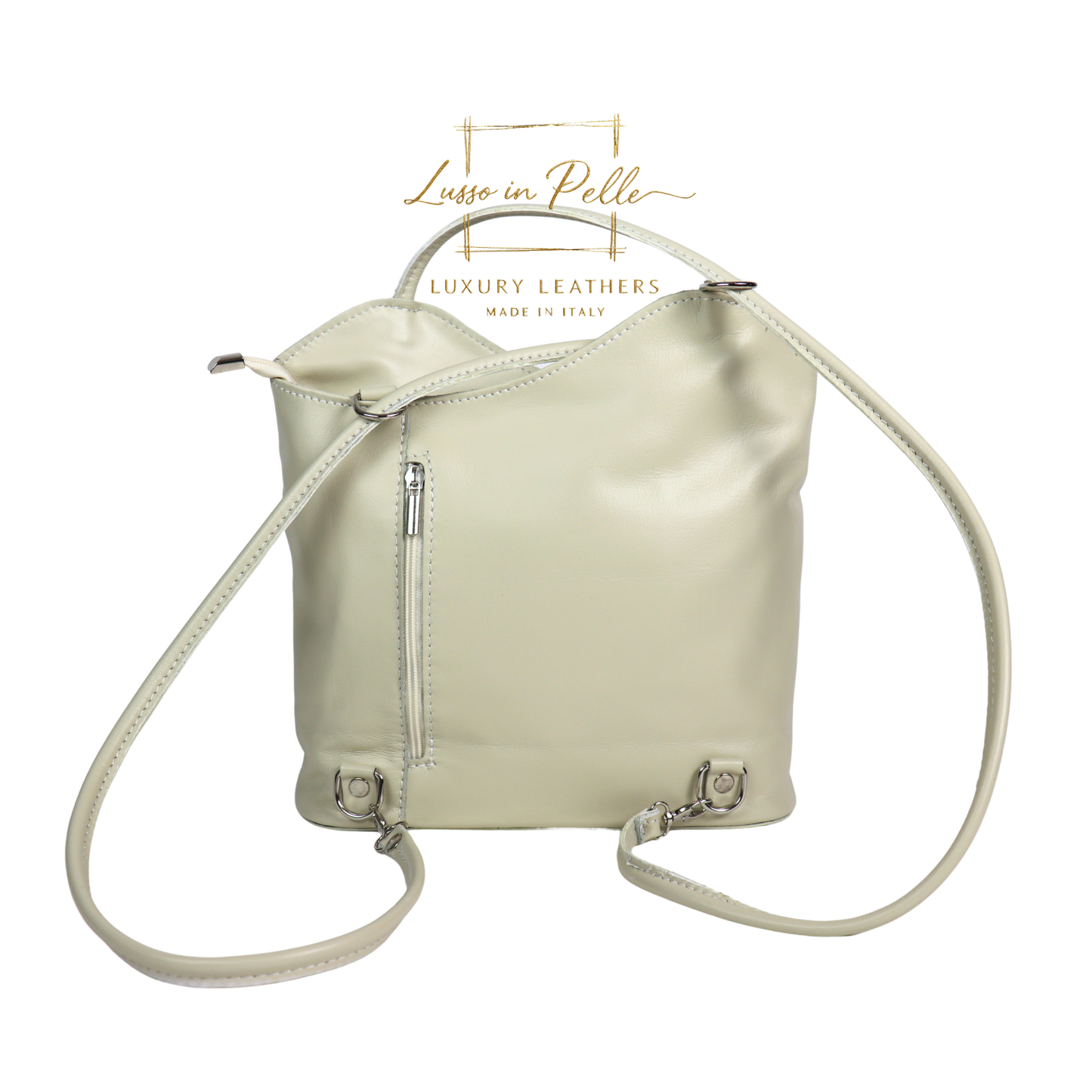 Nappa Leather Convertible Shoulder Bag & Backpack