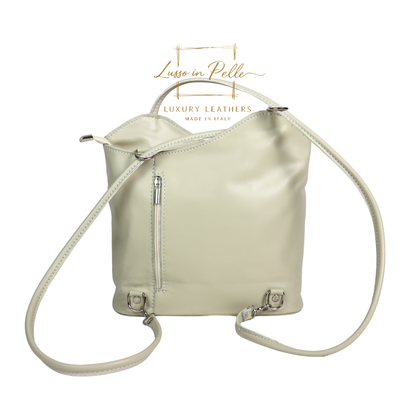 Nappa Leather Convertible Shoulder Bag & Backpack