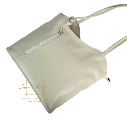 Nappa Leather Convertible Shoulder Bag & Backpack
