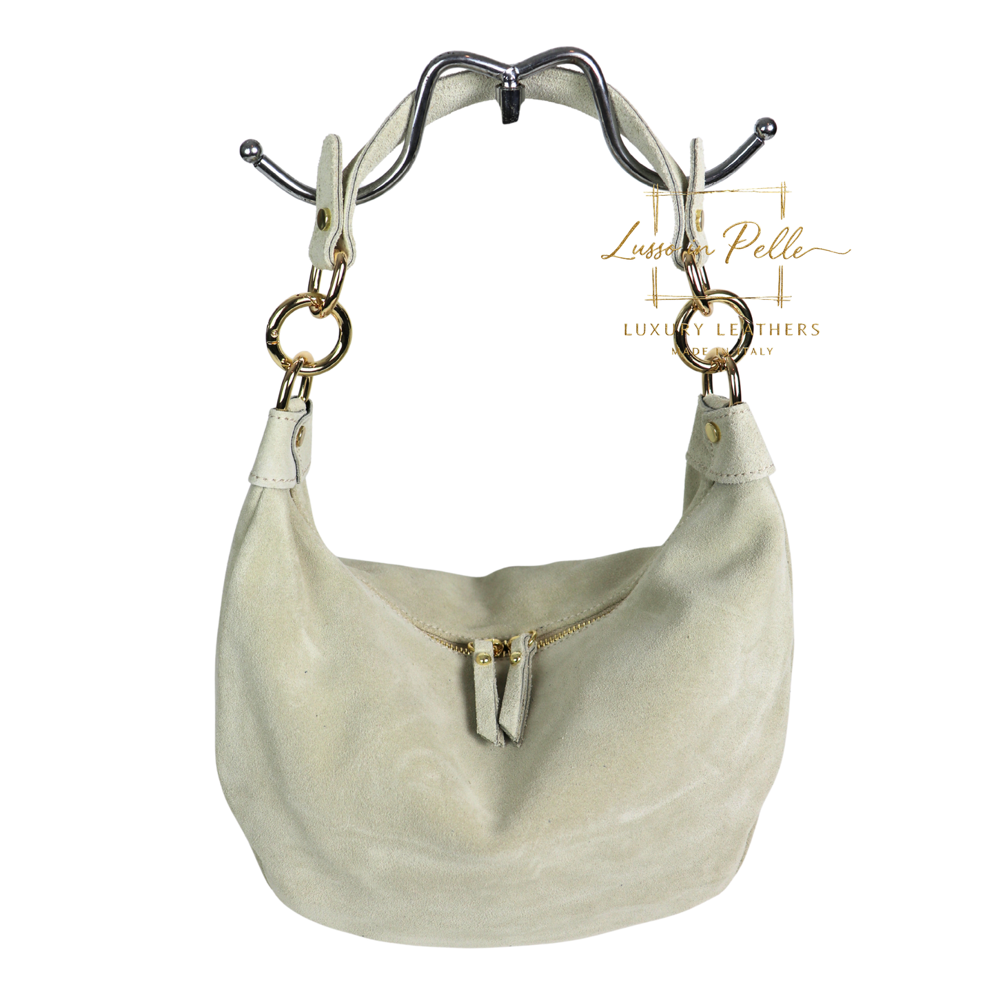 Suede Half Moon Shoulder & Crossbody Bag