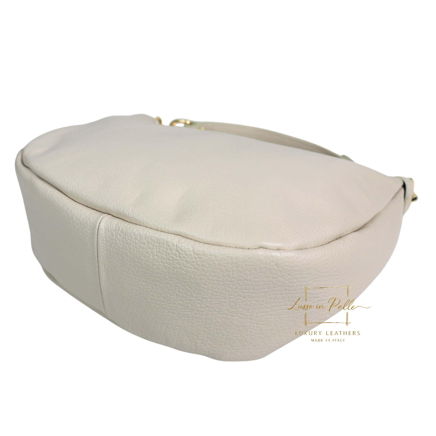 Grain Leather Half Moon Shoulder & Crossbody Bag