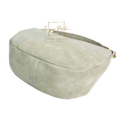 Suede Half Moon Shoulder & Crossbody Bag