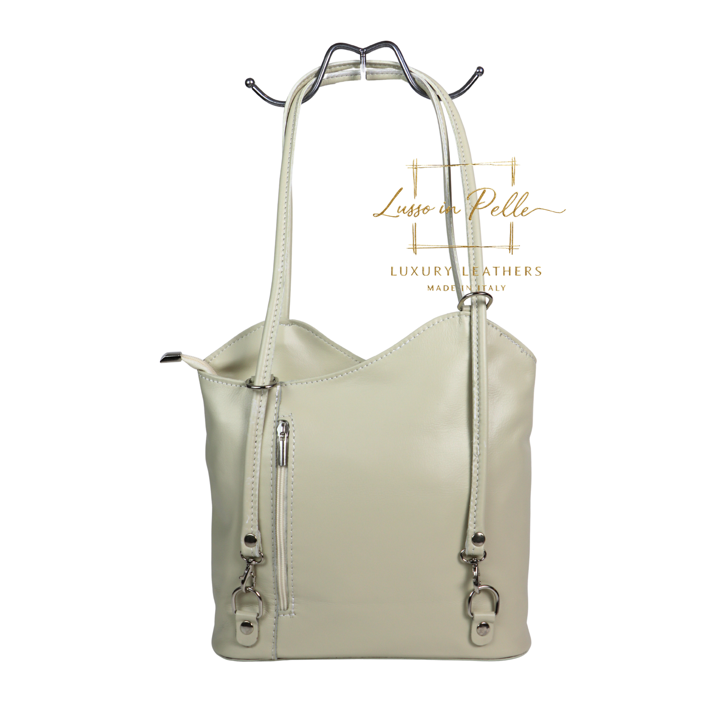 Nappa Leather Convertible Shoulder Bag & Backpack