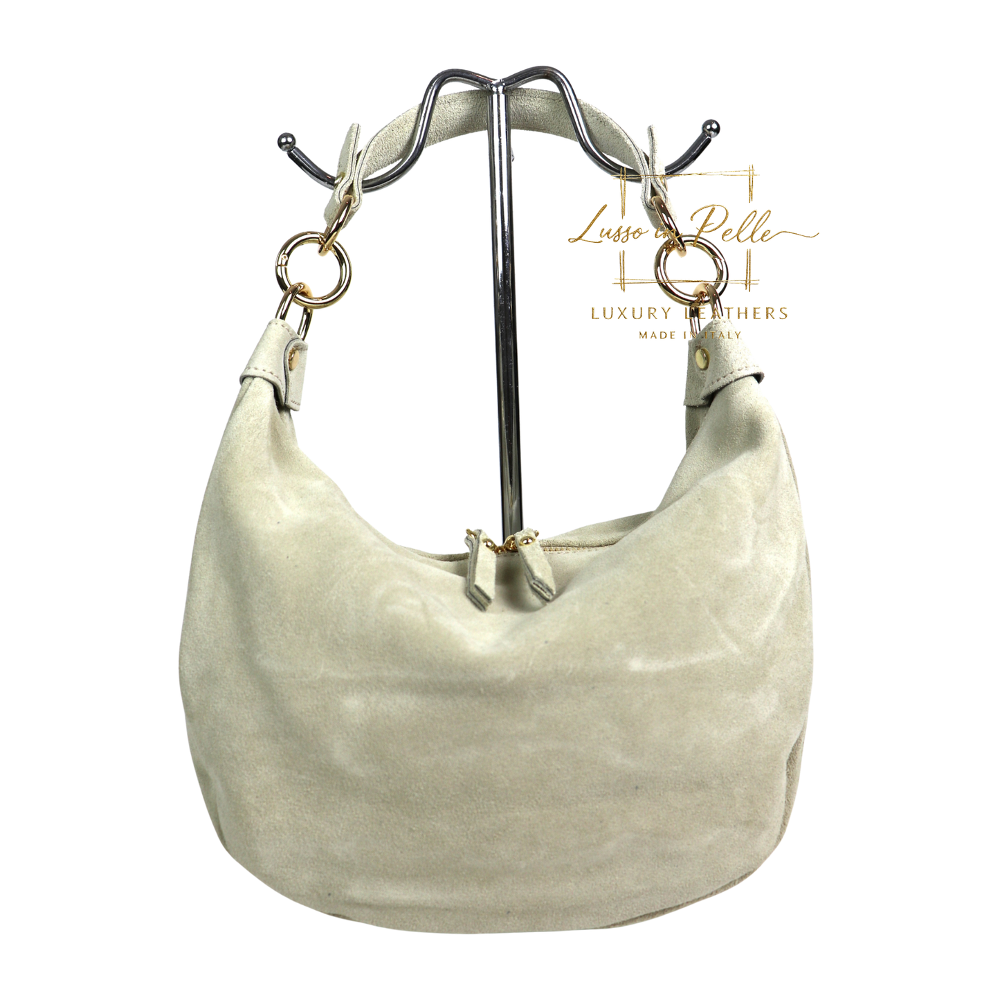 Suede Half Moon Shoulder & Crossbody Bag