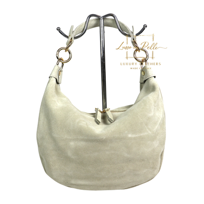 Suede Half Moon Shoulder & Crossbody Bag