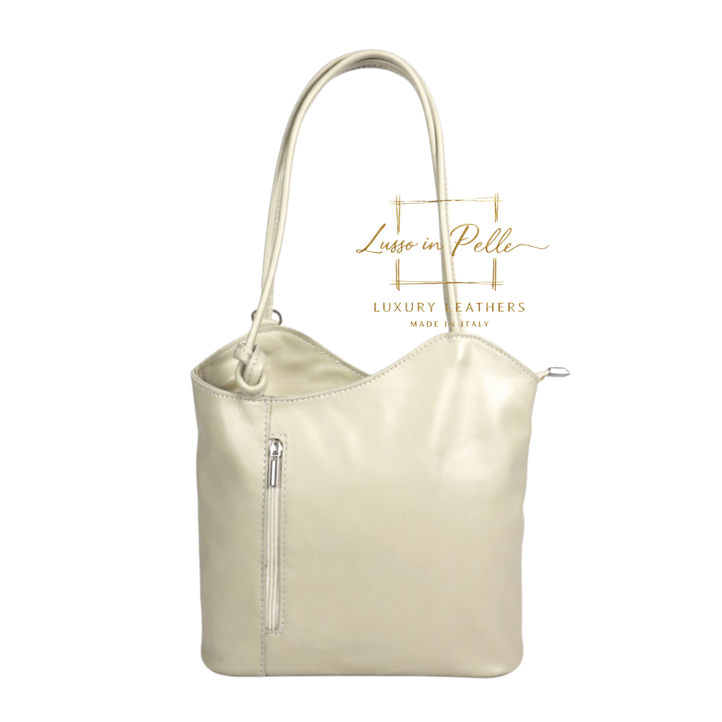 Nappa Leather Convertible Shoulder Bag & Backpack