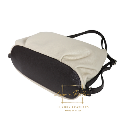 Grain Leather Two-Way Backpack & Crossbody