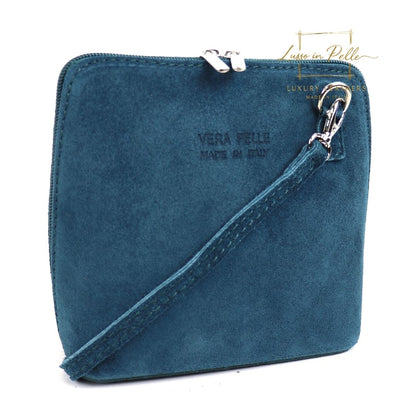 Ella Small Square Suede Crossbody Bag with Detachable Straps