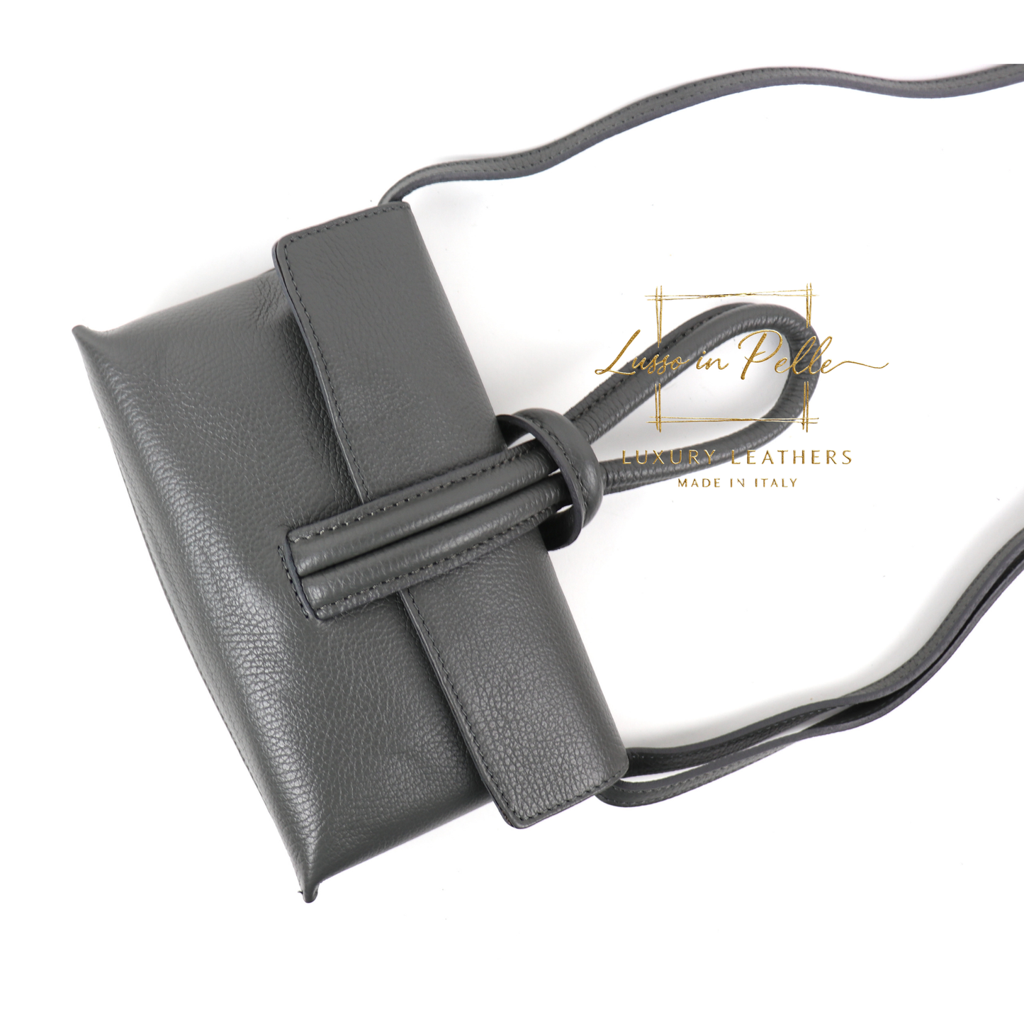 Rose Italian Versatile Leather Bag - Wrist Bag - Clutch Bag