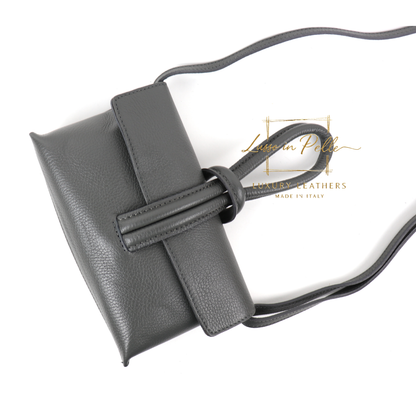 Rose Italian Versatile Leather Bag - Wrist Bag - Clutch Bag