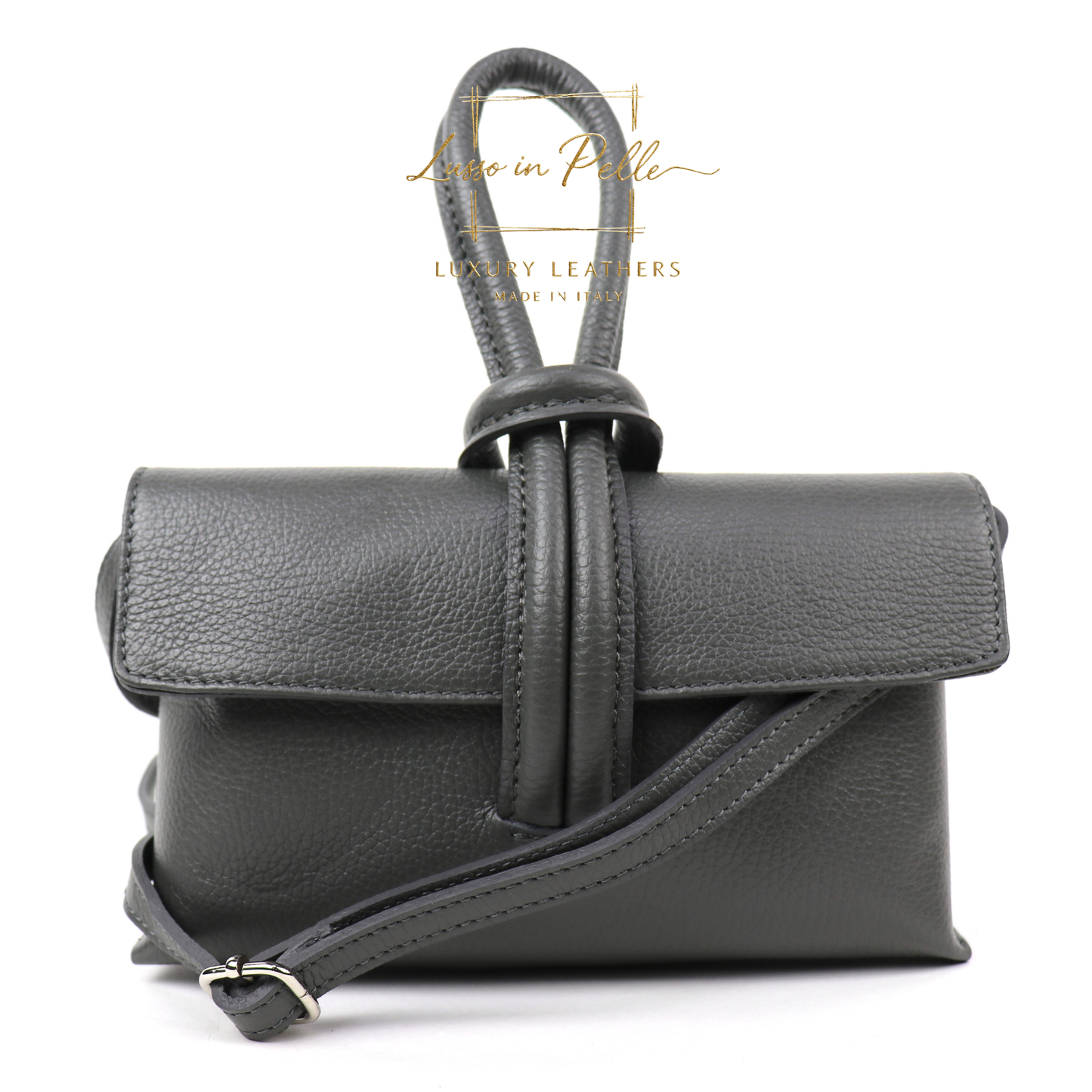 Rose Italian Versatile Leather Bag - Wrist Bag - Clutch Bag