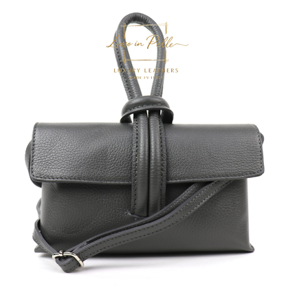 Rose Italian Versatile Leather Bag - Wrist Bag - Clutch Bag