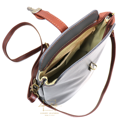 Vera Pelle Leather Crossbody Bag