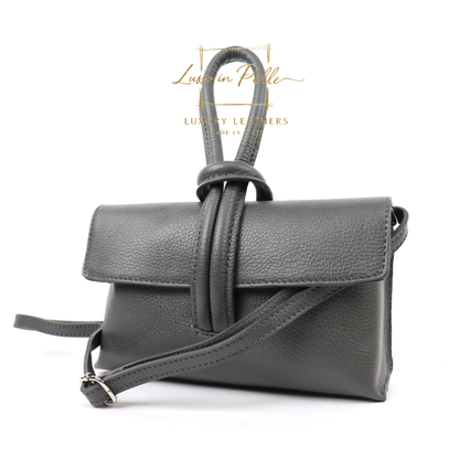 Rose Italian Versatile Leather Bag - Wrist Bag - Clutch Bag