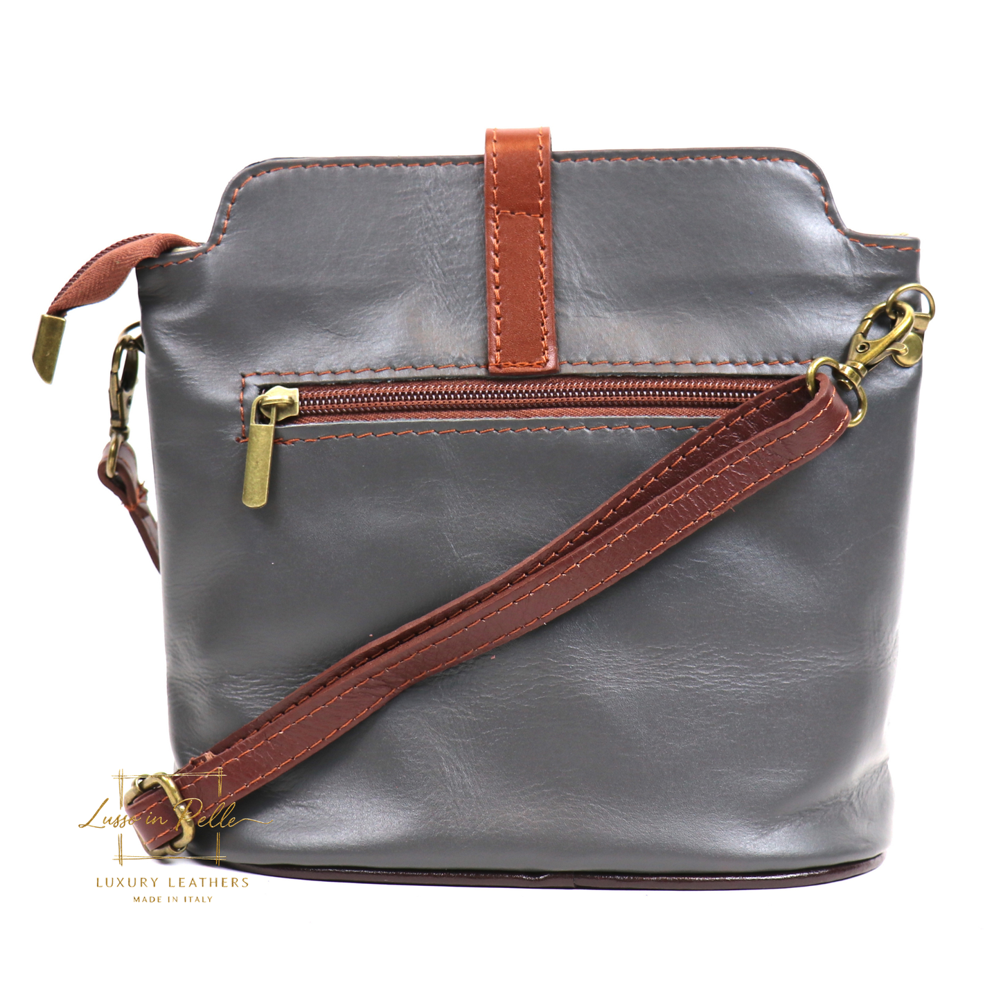 Vera Pelle Leather Crossbody Bag