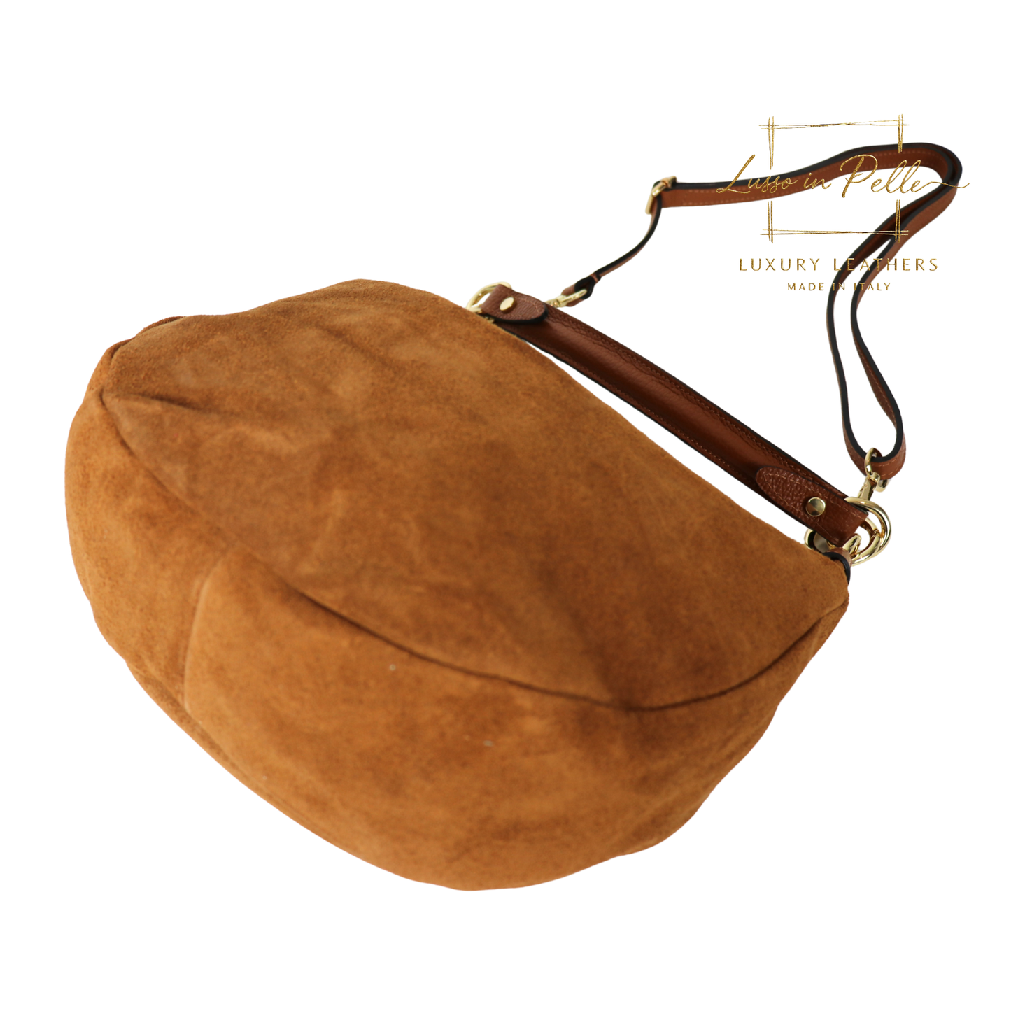 Suede Half Moon Shoulder & Crossbody Bag