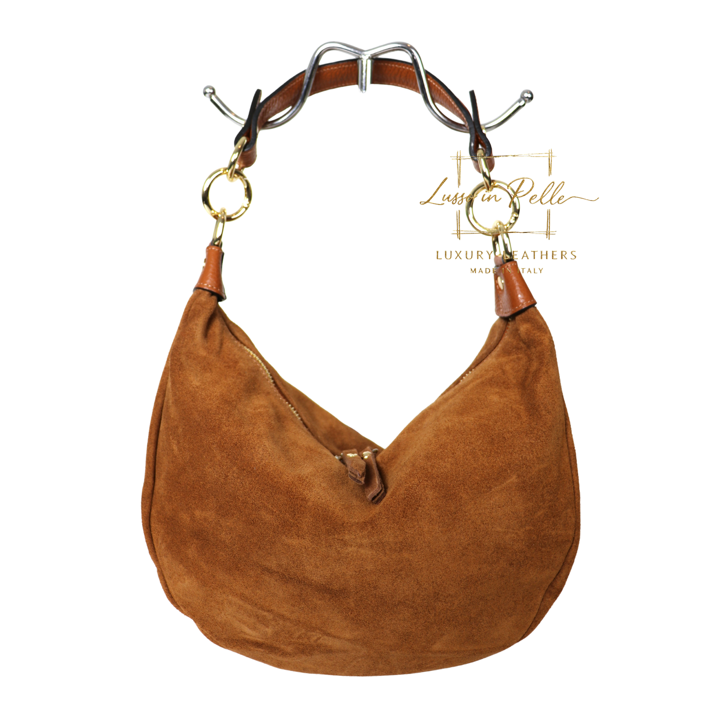 Suede Half Moon Shoulder & Crossbody Bag
