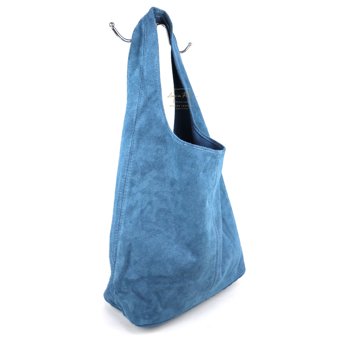 Cali Genuine Suede Hobo Slouchy Shoulder Bag