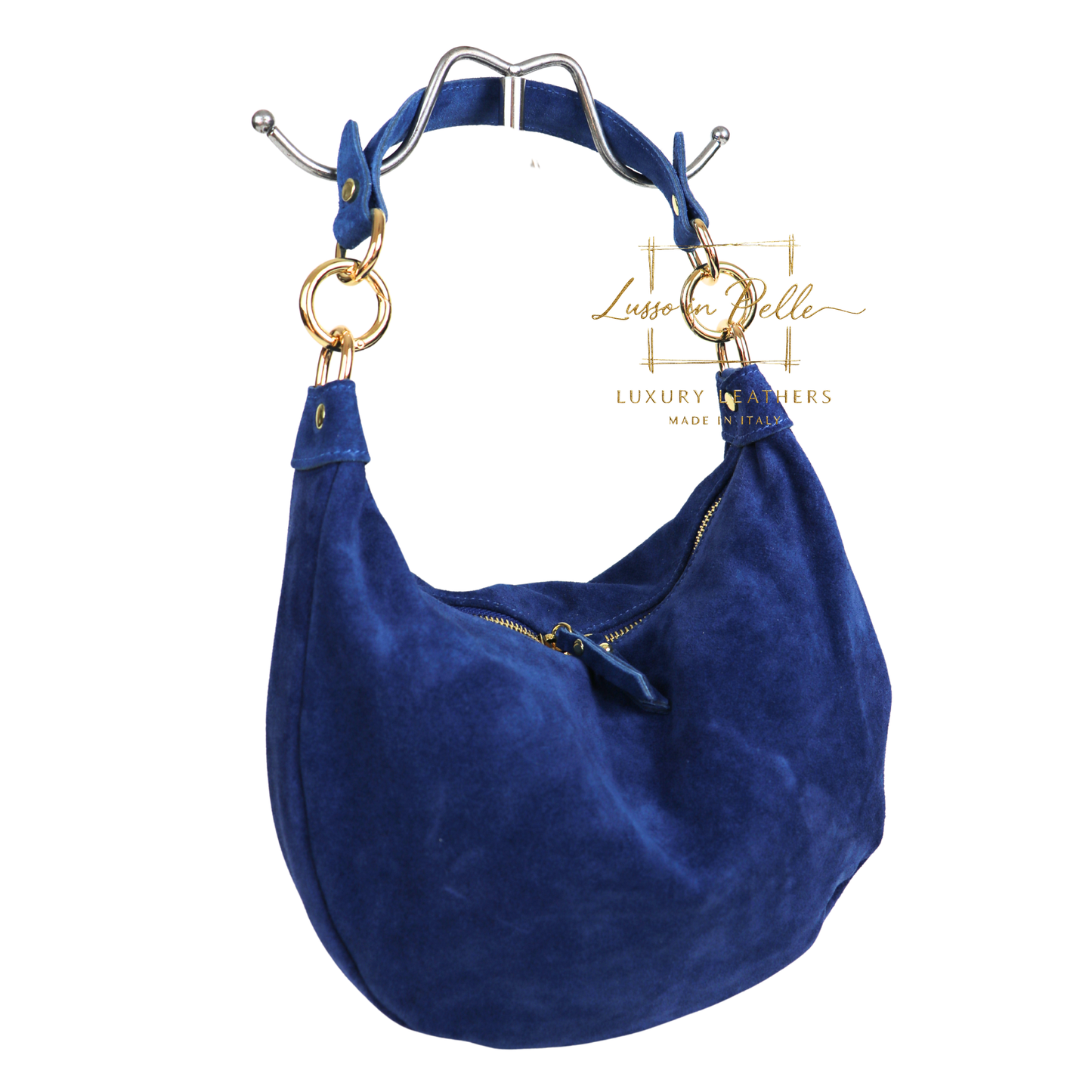 Suede Half Moon Shoulder & Crossbody Bag