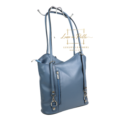 Nappa Leather Convertible Shoulder Bag & Backpack